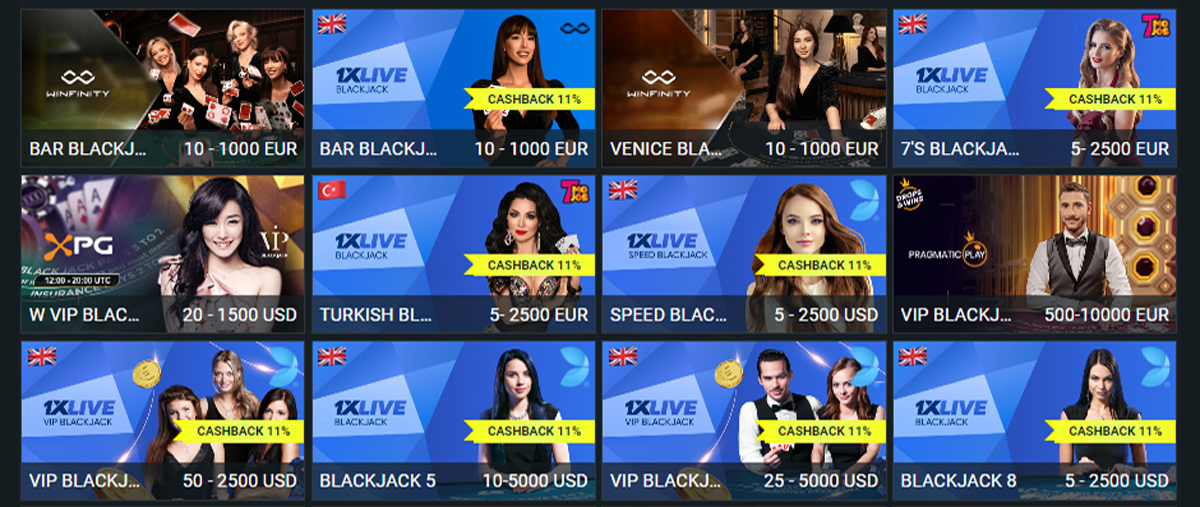 The 1xbet Roulette, Blackjack & Other Table Games